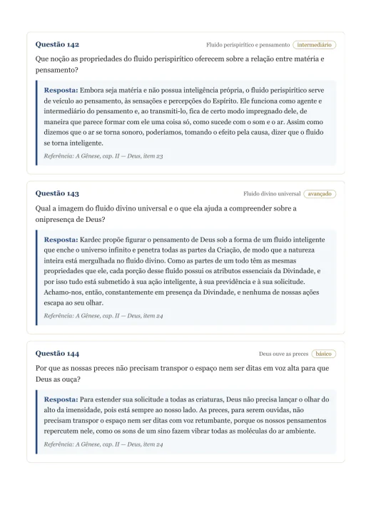 Página de exemplo 2 do questionário A Gênese