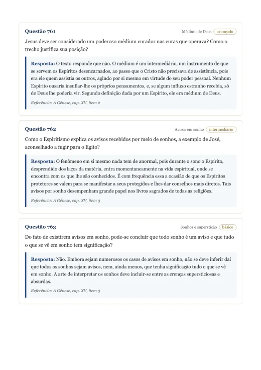 Página de exemplo 8 do questionário A Gênese