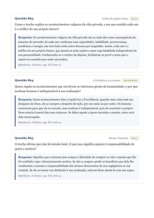 Página de exemplo 9 do questionário A Gênese