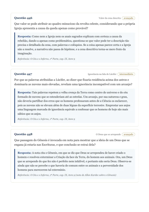 Página de exemplo 5 do questionário O Céu e o Inferno