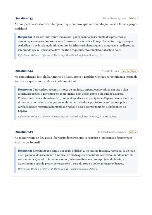 Página de exemplo 7 do questionário O Céu e o Inferno