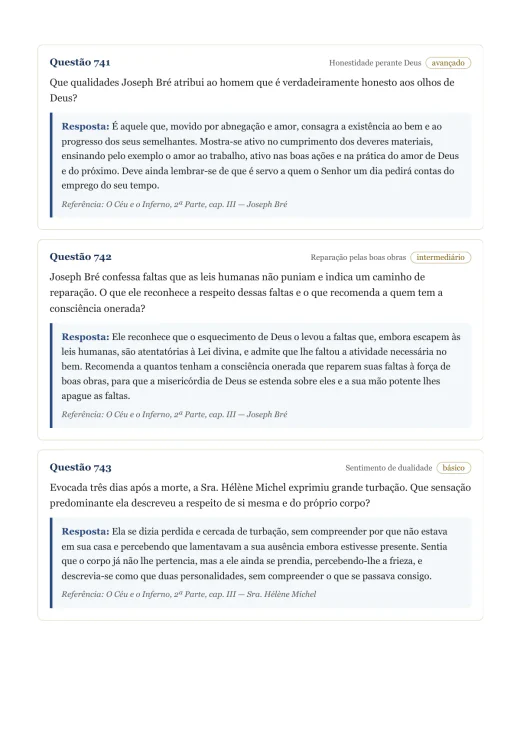 Página de exemplo 8 do questionário O Céu e o Inferno