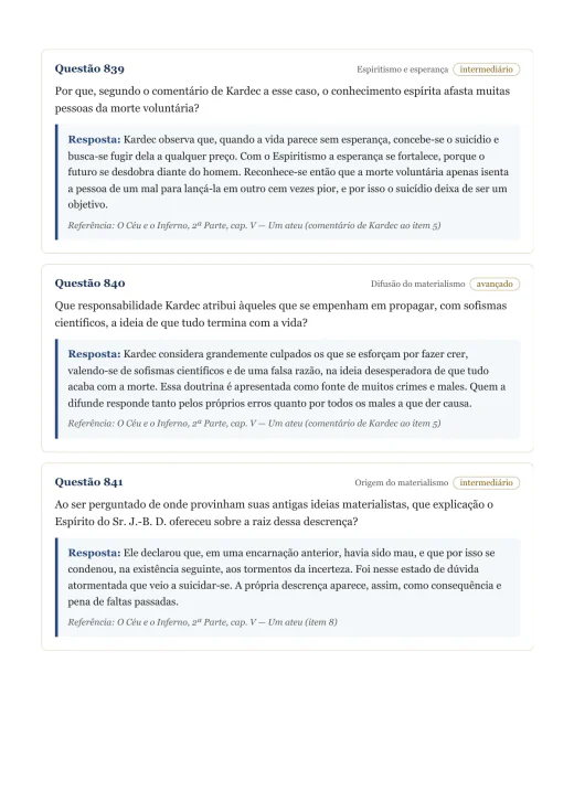 Página de exemplo 9 do questionário O Céu e o Inferno