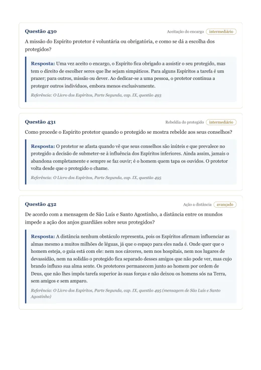 Página de exemplo 5 do questionário O Livro dos Espíritos