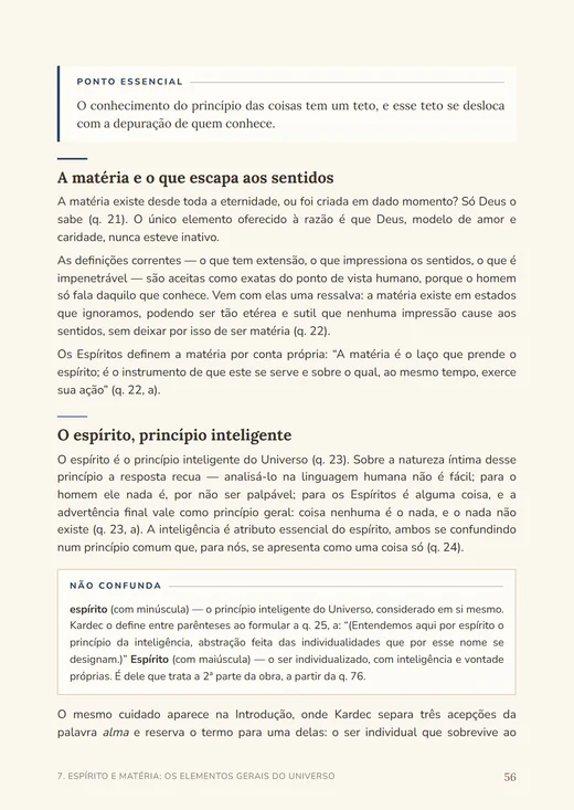 Página com quadro Ponto essencial